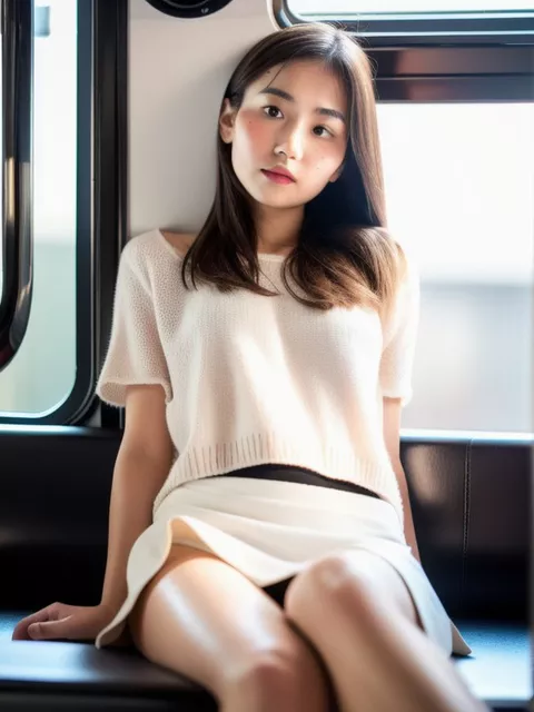 ミニスカ画像まとめ その18（電車盗撮風）