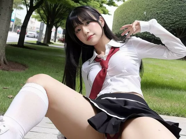 コスプレ（ってほどでもないけど）ローアングル画像