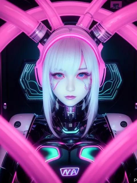 gifショート動画 サイバーな感じに改造されちゃった女の子