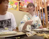 【企画ナンパ】浴衣姿の地味かわいい美少女がSEX！浴衣を半脱ぎで痴女り耳舐め騎乗位！ 