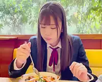 【素人企画＠ハメ撮り】丸顔のかわいいJKがエロ合体！デート！制服着衣セックス！ 