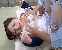 麻里梨夏｜深夜の勤務を終えたロリっ子ナースが更衣室で患者から拘束レイプ！白パンストを半ずらしキツマン膣奥深くに肉棒生ハメ！ 