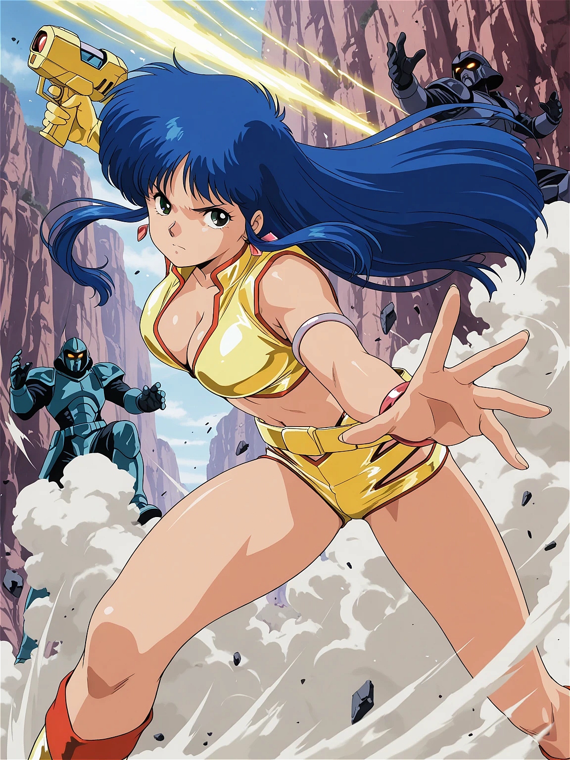 【ダーティペア】可憐でセクシーな戦闘シーンを魅せるユリの二次AI画像