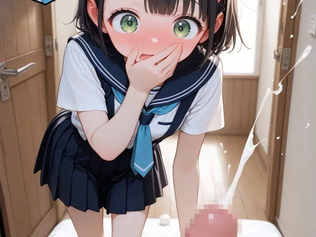 日課の朝オナニー中に突如として妹が乱入!?　勃起ち○ぽをシコり上げ、熱々ドロドロの絶頂汁を勢いよく解き放った瞬間を目撃!ドピュン！［30枚］