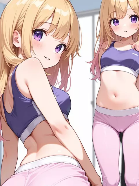 しなやかに、くいこむ…！ それが着エロのまんすじクオリティ‼︎ スポーツレギンス少女たちのキワどすぎるセクシーポーズをマルチビュー視点で堪能せよ！［30枚］