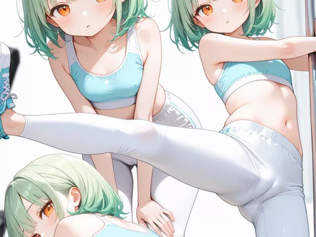 ごれぞスジまんエクササイズ…！ ぴっちりと食い込むレギンスが少女たちの秘裂を浮き立たせる！　匂い立つ汗のムレ感にクラクラ来ちゃうスポーツレギンス美少女たちのスケベマルチビュー画像！［30枚］