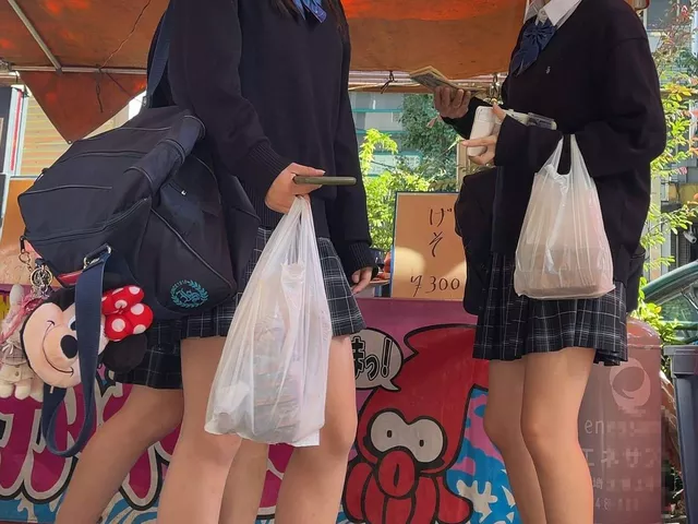 【画像】見るだけにしよう、制服ＪＫの街撮り写真