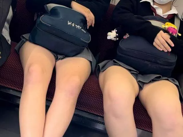 【画像】電車で友達と座る女子高生ってめっちゃ油断してるよなｗｗ
