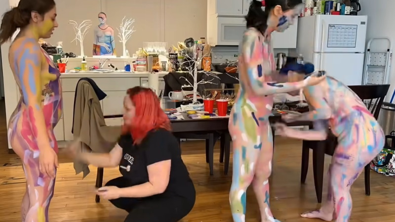 ボディペイントの裏側が羨ましすぎる件についてｗｗｗ