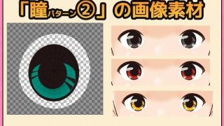 【新着同人ゲーム】【Vroid素材】瞳 vol. 2 素材画像〜商用成人利用OKの著作権フリ…