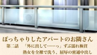 【新着同人誌】【官能小説】ぽっちゃりしたアパートのお隣さん  第二話  「外に出して………
