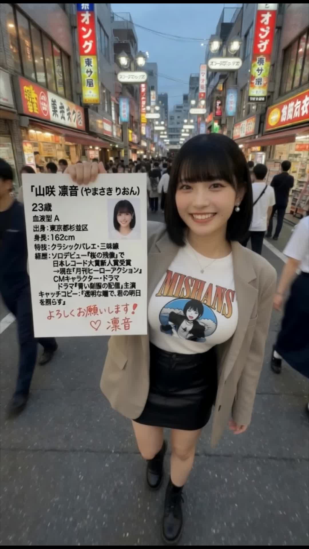 【AIえち動画】新人女優の自己紹介　街歩きver.