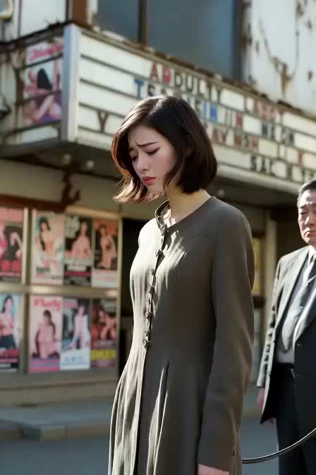 【AIえち動画】コートの中は裸