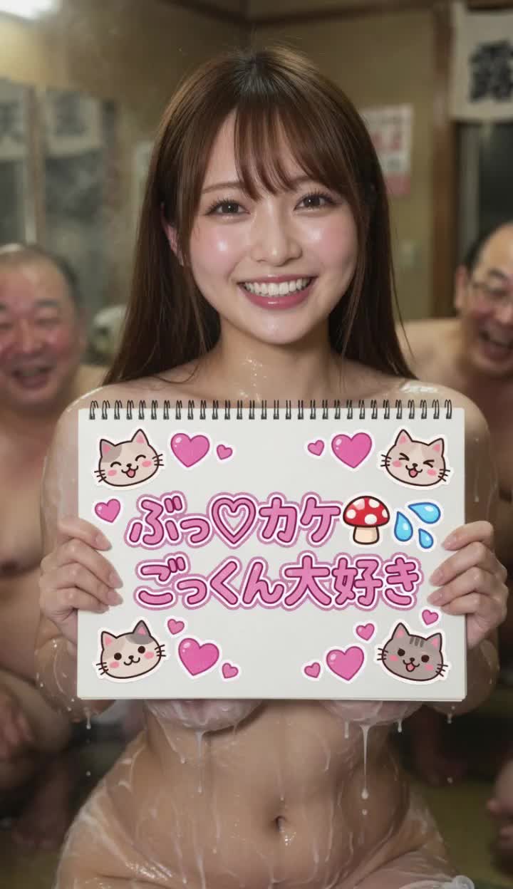 【AIえち動画】BUKKAKE大好き②❤️(ぶっかけごっくんオムニバス)