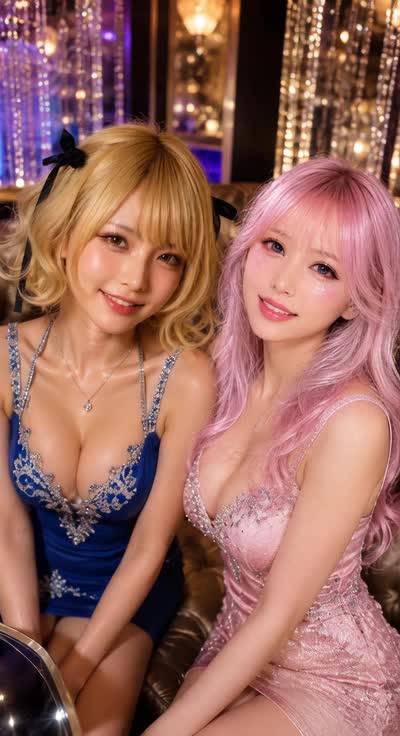 【AIえち動画】レズキャバ嬢達????