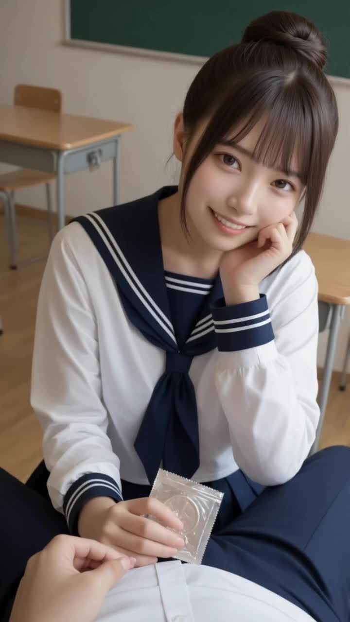 【AIえち動画】〈47秒〉ねぇねぇ、このゴム一緒に使おー♪