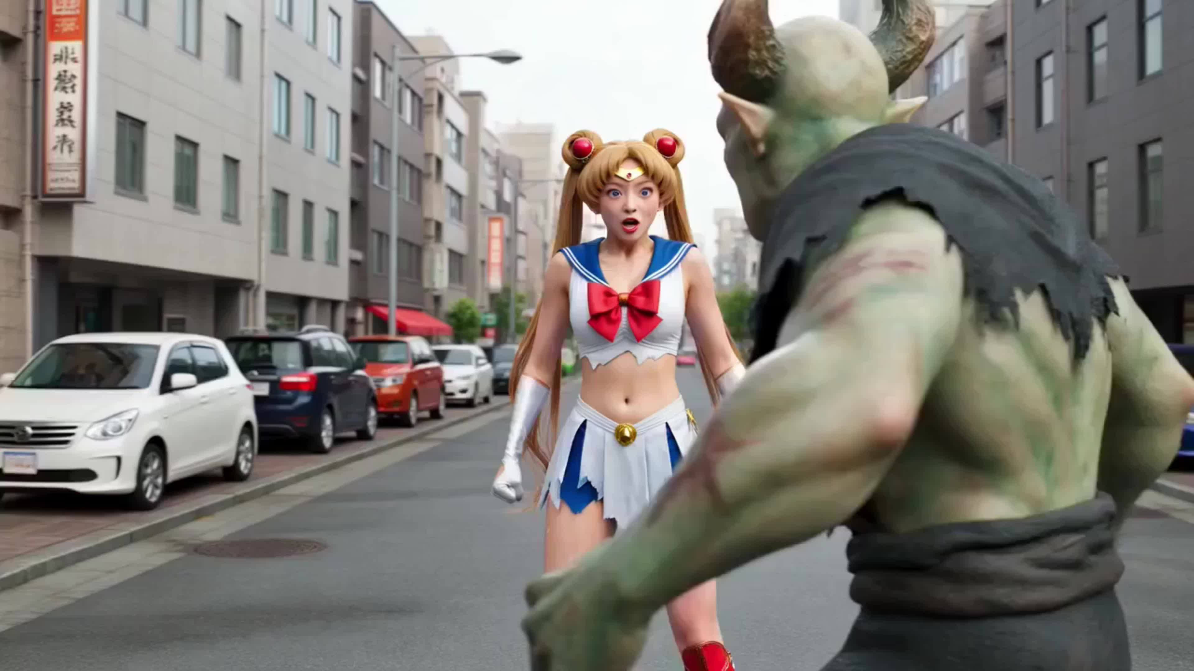 【AIえち動画】Grokで生成したＡＩ動画、テーマ「コスプレイヤー」