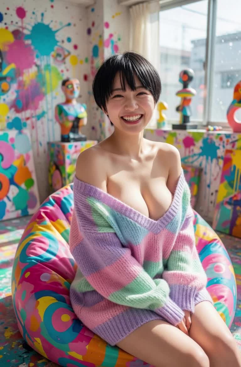【AIえち動画】芸術的