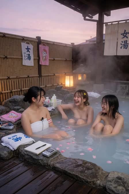 【AIえち動画】温泉インタビュー
