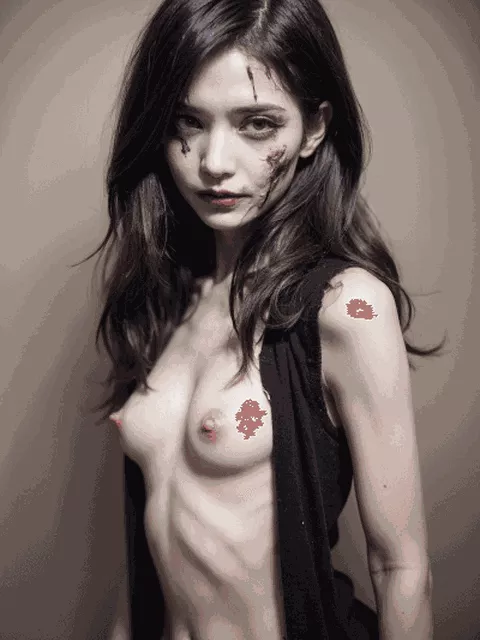 ハロウィンゾンビのヌード画像