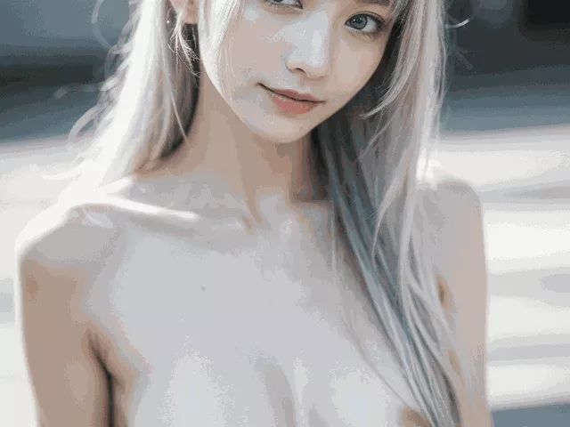 色白美女の芸術的なヌード画像