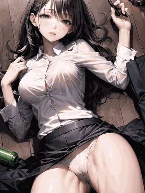 2次元の美女!泥酔してる美女のエロ画像 part2