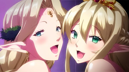 催眠状態にした爆乳エルフ親子と親子丼SEX！