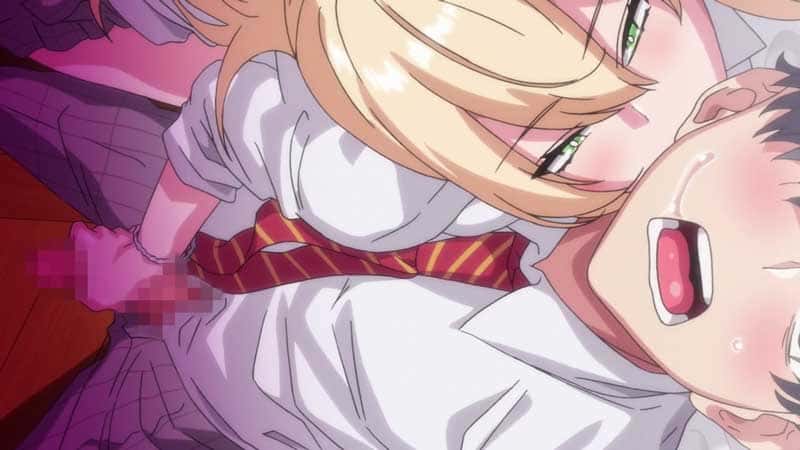 【エロアニメ】元女子校で男子は僕だけ！純情白ギャルと肉食褐色ギャルに童貞チンポをロックオンされ、保健室で手コキ搾精が始まった！