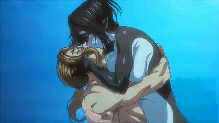 【エロアニメ】奥手なシャチ娘が飼育員に恋をして仲間の協力で夜の水族館へ！愛の告白からプールへ転落、水中で絡み合い溺れるように愛し合うヌルテカ異種間交尾！