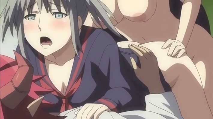 【エロアニメ】魔王に捧げる処女と温泉姉妹丼！破瓜3Pに続き微乳くノ一とレズ妹が制服コスプレで二穴絶頂...肉棒と玩具で責め抜く酒池肉林のハーレム中出し宴。