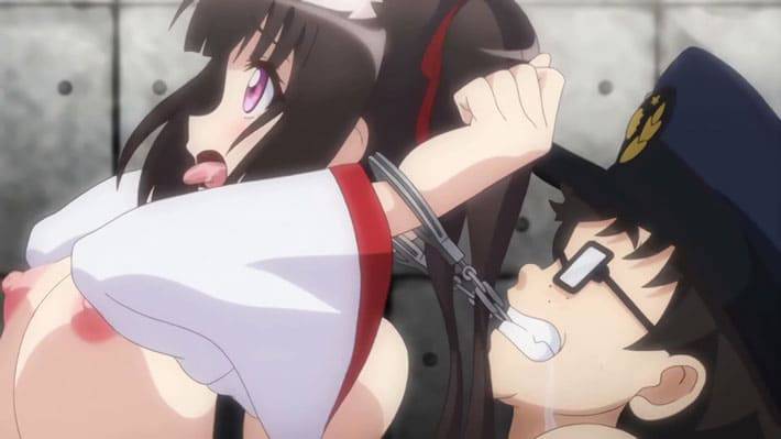 コスプレ爆乳女子大生が手錠拘束で取り調べ！？変態店長の極太警棒責めにビクビク感じて白濁まみれの結末とは