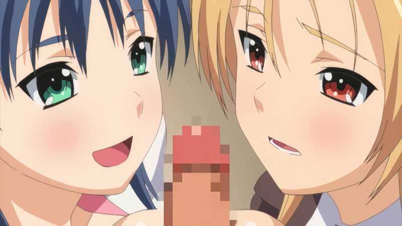 ご主人様のおちんちん暖かくて気持ちイイです♥なぜか人間に変身した2号ちゃんと競うように一緒にパイズリでご奉仕する二人！