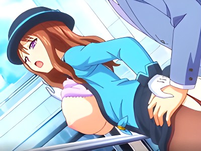 デパートの美人エレベーターガールに目をつけた主人公が嫌がる彼女に無理やり中出しする強引セックス aniporn