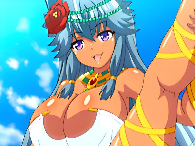 性に対してオープンな褐色肌の巨乳踊り子が襲ってくるゴブリンを誘惑して無尽蔵の性欲でザーメンを搾り尽くしちゃうファンタジーエッチ TokyoMotion