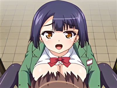 トイレでこっそりアナルとマンコを弄っているところを先輩に見られ身体を許し駅弁セックスをしてもらう黒髪JK SpankBang