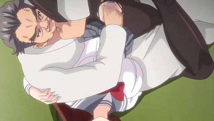 稽古と称して女子生徒を押さえ込むセクハラ教師にが立ち向かうも返し技で仰向けに固められ股間を集中攻撃される。