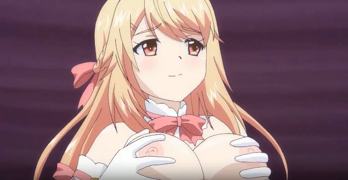 王女が客のチンポでイキ狂って、風俗業務で経済復興を目指す中、ルルやユーシアと絡む3P