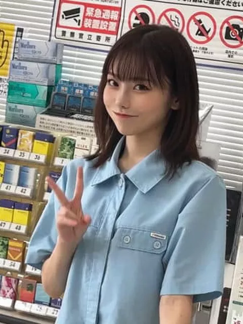 コンビニ店内で起こるSEXテロ･･･美少女店員が顔射や中出しをされてラブホ化