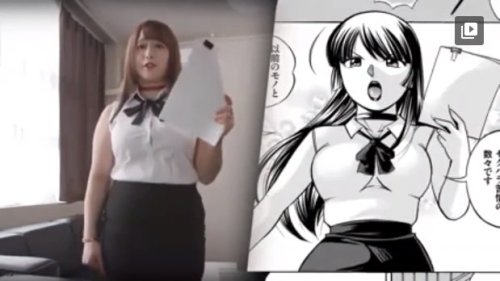 【寺澤しのぶ】《エロ動画×JK･漫画実写版》人気漫画を実写版にしたAV動画！鬼畜オヤジに犯される爆乳女子●生