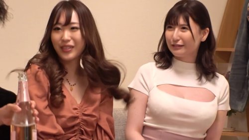 【香澄せな･のあういか】《乱交セックス》最近は流行りのギャラ飲みギャルを自宅に招きお酒に酔ってエッチな気分になった二人のギャルお姉さんと乱交SEX