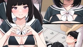 【エロ漫画】オナ中 幼馴染とオナニー見せ合いっこしたらセックスしてはまっちゃう話