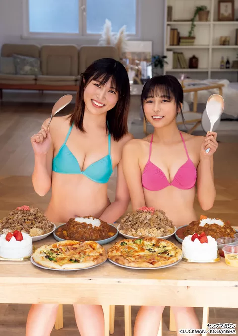 らら＆飯友らん子の水着大食いがエロすぎるｗｗｗｗ