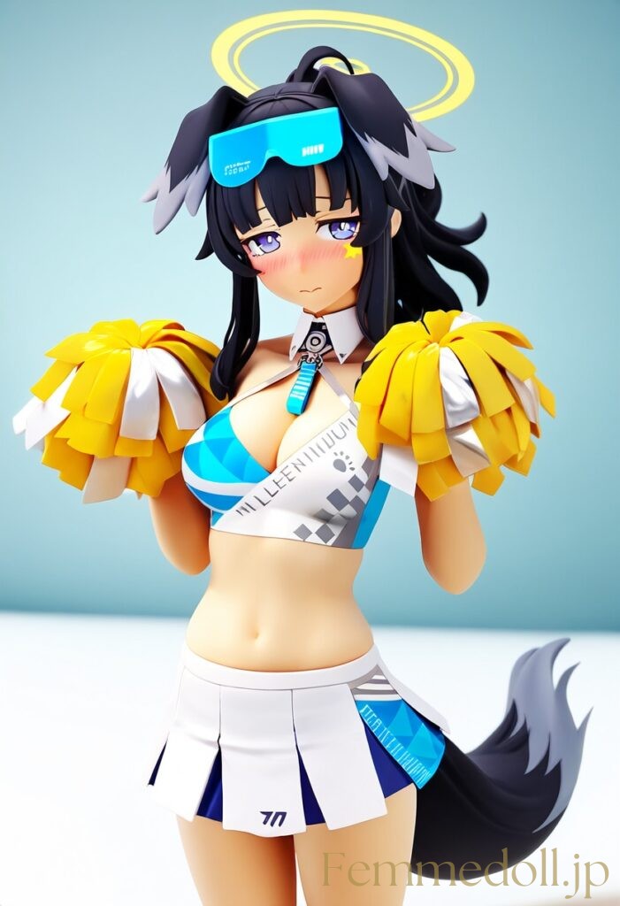 【エロ画像】ブルーアーカイブ ヒビキのフィギュア風AIイラスト