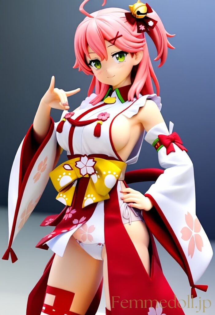 【エロ画像】Vtuber さくらみこのフィギュア風AIイラスト