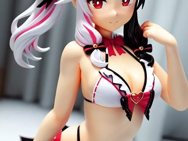 【エロ画像】Vtuber 夜見れなのフィギュア風AIイラスト2