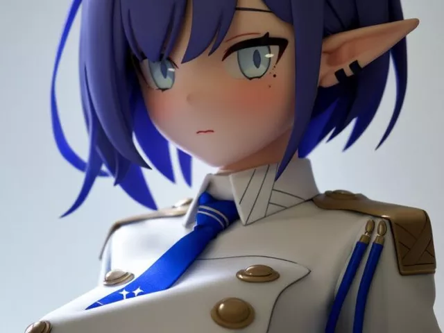 【エロ画像】ブルーアーカイブ アオイのフィギュア風AIイラスト