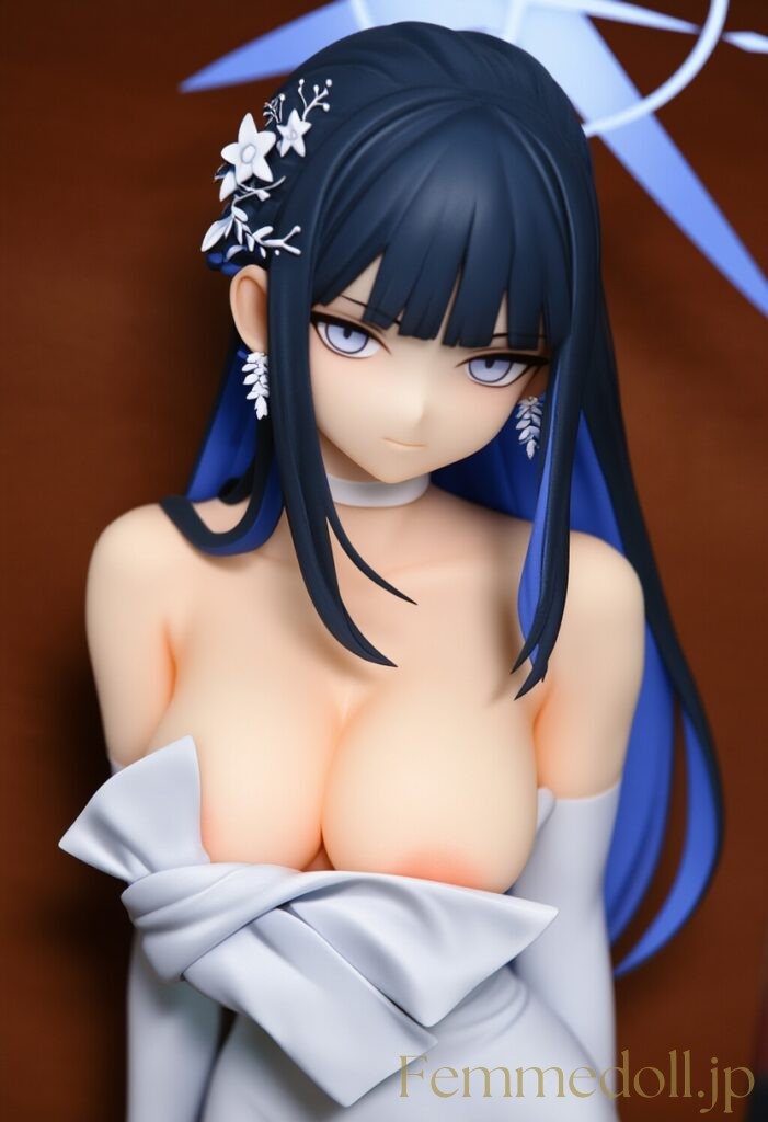 ブルーアーカイブ　サオリ（ドレス）のフィギュア風AIエロ画像