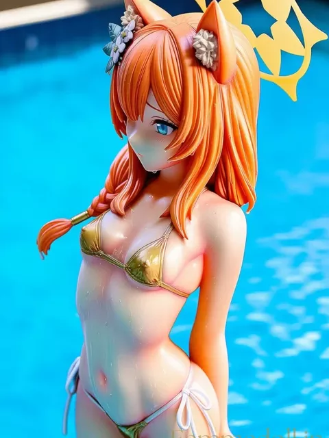 聖女マリーが限界露出マイクロビキニで先生をムラつかせちゃうやつ【ブルアカエロ画像】