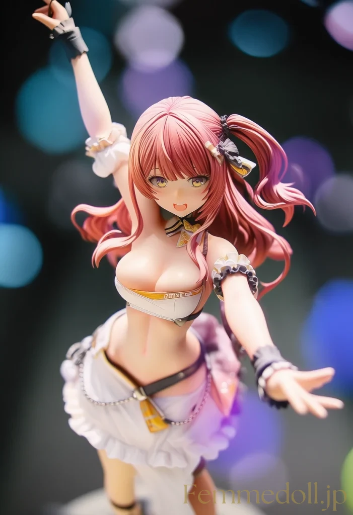 【オリジナル】アイドルの爆乳がダンスで揺れ視線釘付けに【フィギュア風CG30枚】