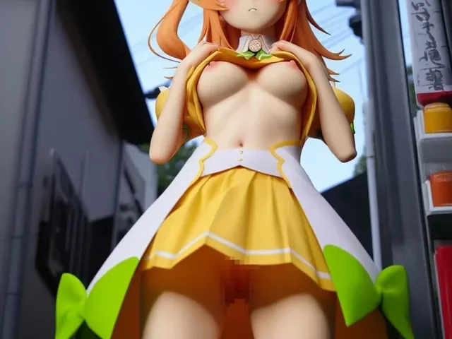 陽夏木ミカン「んっ、恥ずかしい…」街中で限界露出【エロイラスト24枚】